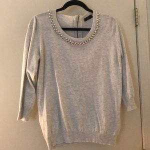 Gia Beaded Neckline Sweater